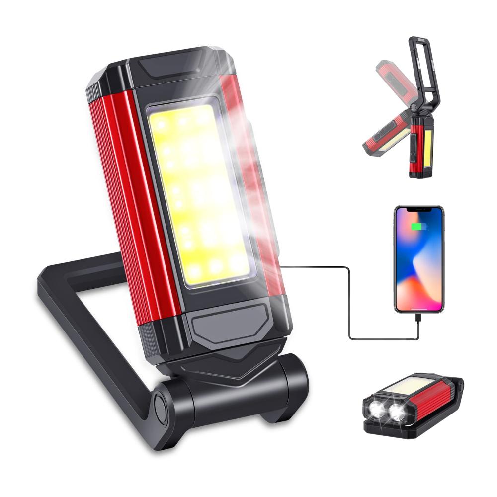 Inspektionsleuchten LED Arbeitslampe mit 7 Modi IP67 Wasserdicht 360° Drehung Magnetisch für Auto Camping Werkstatt - Hochwertige COB Taschenlampe für Inspektionen und Notfälle