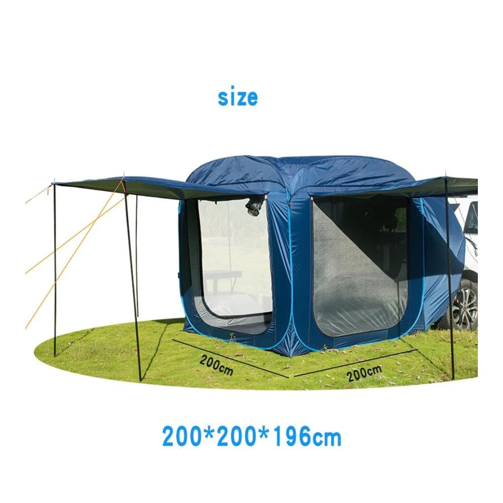 Multifunktionale Auto-Heckmarkise für Familien-Outdoor-Aktivitäten | Pop-Up SUV-Zelt für 3–4 Personen | Wasserdicht & winddicht | Selbstfahrende Touren | Ideal für Camping & Reisen