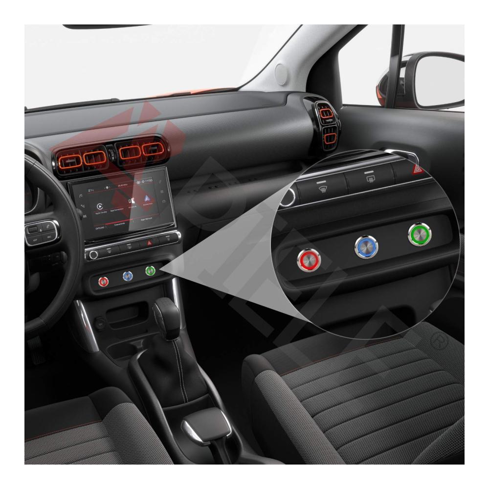 Hochwertiger 19MM Druckschalter mit LED-Ringbeleuchtung – Wasserdichter Latch-Schalter für Auto RV LKW & Boot – Aluminiumlegierung – 12VDC 5A – Blaue EIN/AUS-Taste