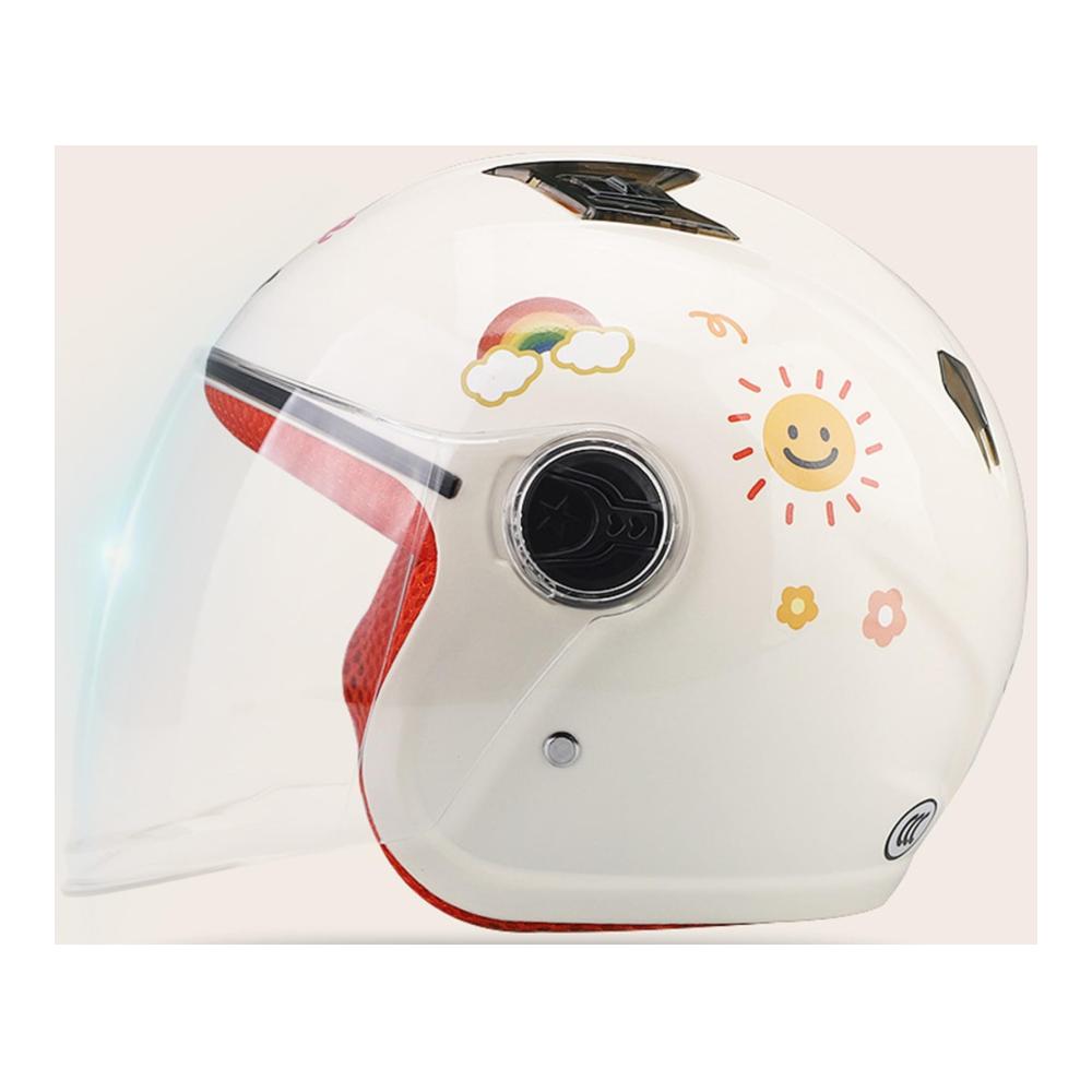 Kinder Motorradhelm für Abenteurer Jethelm mit Sonnenblende DOT/ECE-Zulassung | Komfortable Schutzhelme für 4-9 Jahre | Idealer Rollerhelm für Jungen und Mädchen