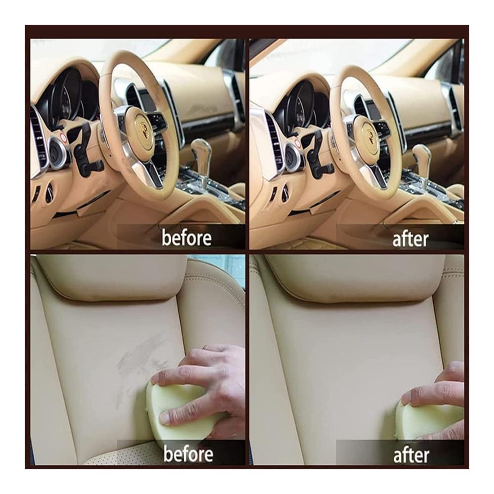 Leder- & Polsterreiniger 2024 | Leatherrite Leather Restorer 2024 | Premium Lederreiniger für Möbel Autositze & Couches | Mit Schwamm | Effektive Fleckenentfernung & Pflege | 260g