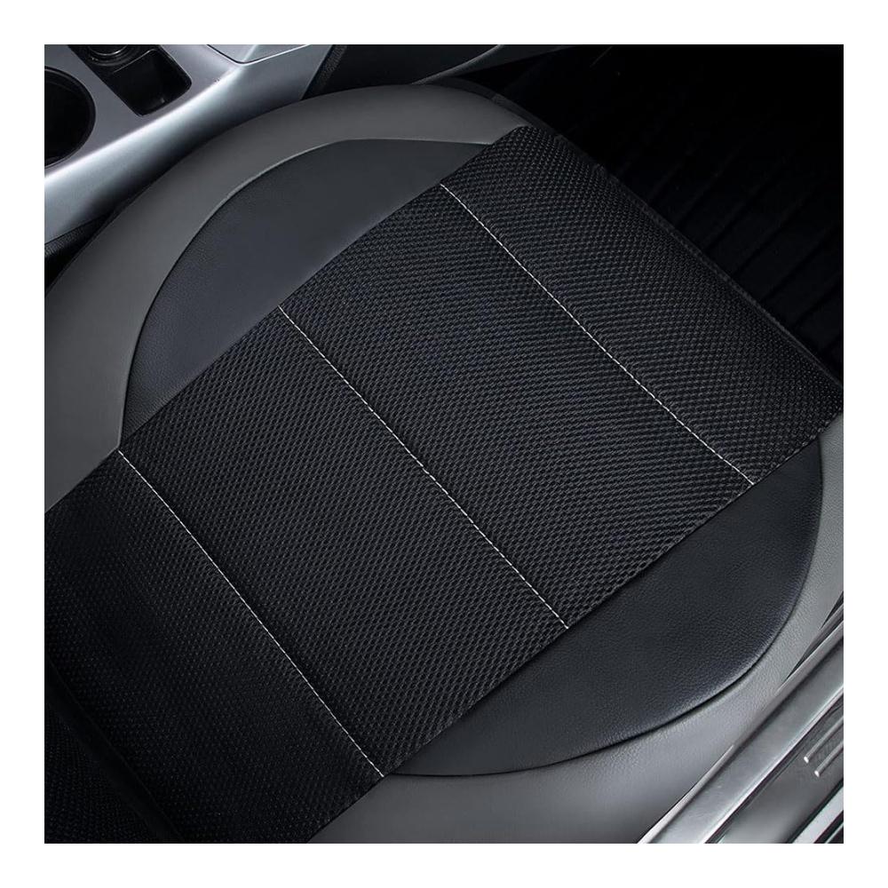 Autositzbezüge Leder für Subaru Forester SJ 4.Gen 2013-2019 | Komplettes Set | Hochwertiges Sitzbezügeset für Vorder- und Rücksitze | Schützt Ihr Auto stilvoll und effektiv | Inklusive Autositzzubehör | A/Black