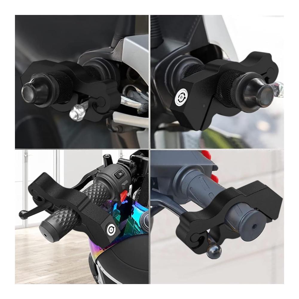 Sicherheitsschloss Diebstahlsicherung 2er-Set für Motorräder ATV Fahrräder Rollers - Universal Bremsscheibenschloss aus CNC-Aluminiumlegierung und legiertem Stahl (Schwarz/Silber