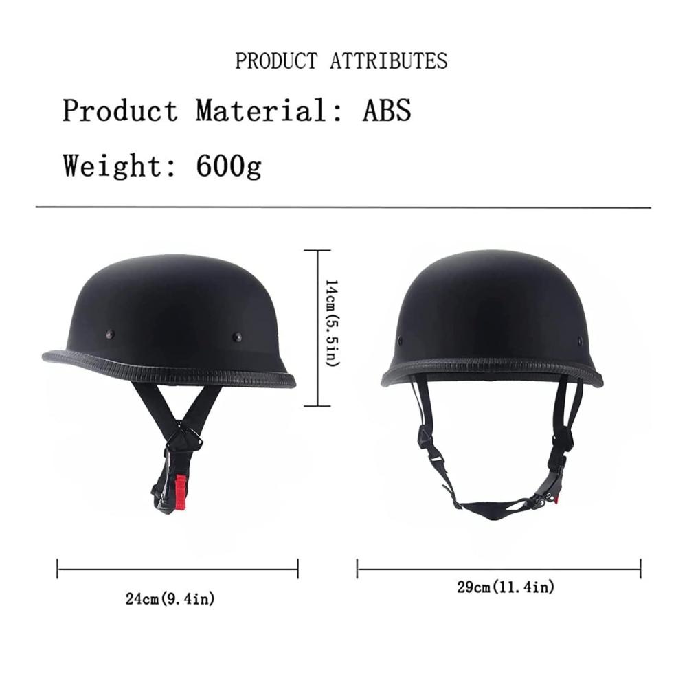 Ultimativer Retro Jethelm für stilbewusste Biker | Deutsch Motorrad Halbhelm für Männer und Frauen | Klassisches Design mit moderner Sicherheitstechnologie | Komfortabel und strapazierfähig
