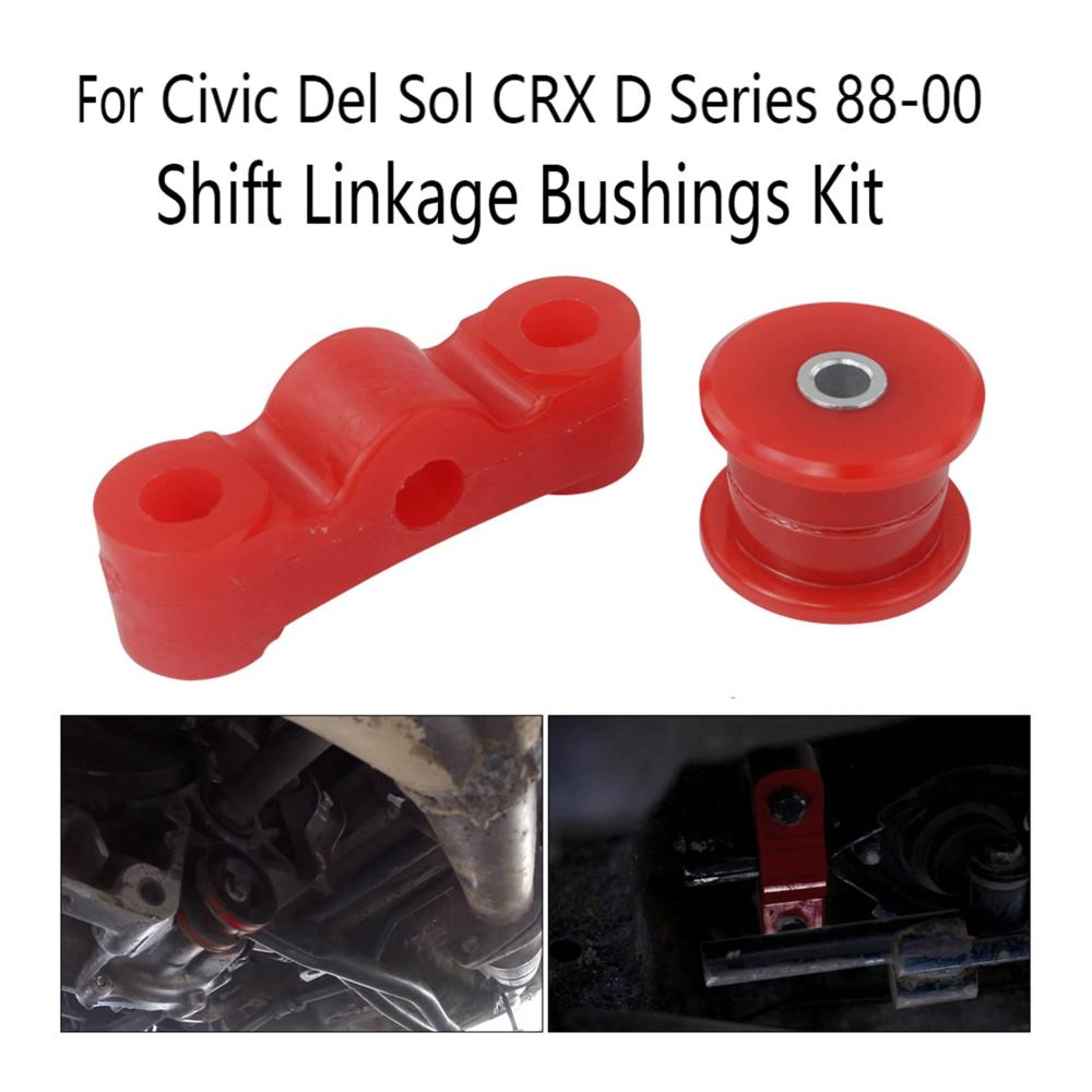 Verbesserte Stoßdämpferbuchsen für del Sol CRX D Series 88-00 | Haltbare Schaltgestänge-Buchsen für reibungsloses Schalten | Upgrade-Kit für Getriebeschaltgestänge mit Zubehör