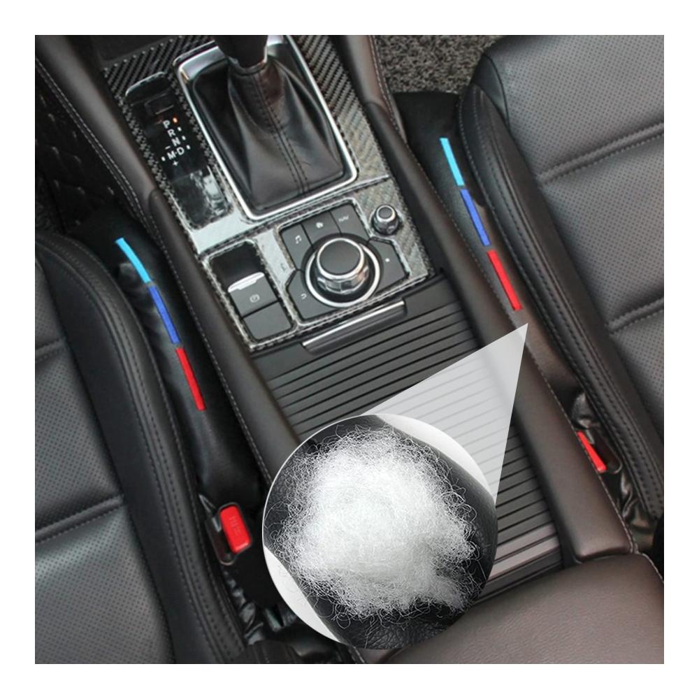 Entdecken Sie Eleganz und Funktionalität mit unserem exklusiven Zubehör Stilvoller Lückenfüller Auto – 2 Stück Universal Autositz Gap Stopper in Schwarzem Kunstleder mit Dreifarbig Streifen. Perfekter Auto Sitzlückenfüller für die meisten Modelle. Bereichern Sie Ihr Fahrerlebnis jetzt