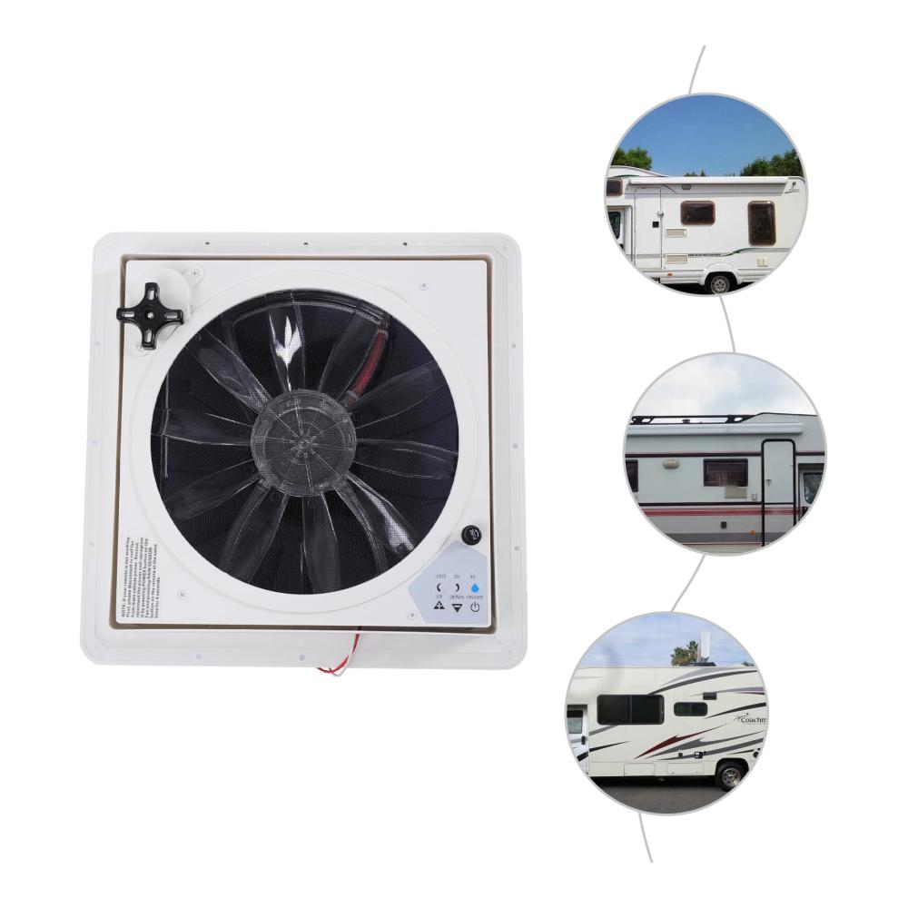 Erfrischen Sie Ihr Wohnmobil mit dem leistungsstarken 14-Zoll-Reversiblen Abluftventilator! Extrem geräuscharm dauerhafte Belüftung UV-beständiger Deckel inklusive 12V Remote. Idealer Dachlüfter für unterwegs
