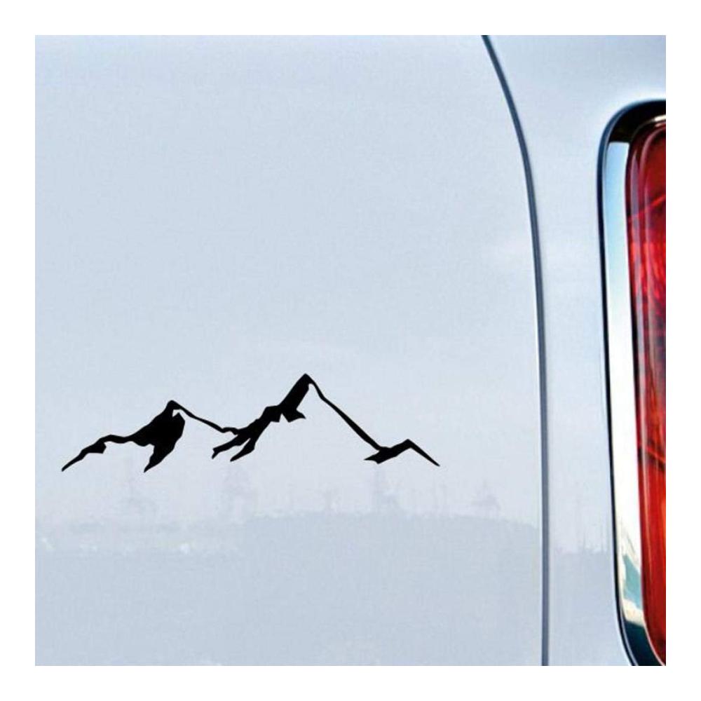 Autoaufkleber Berg-Form | 100 Stück | Wetterfest Vinyl Sticker Set für Fahrzeugkarosserie Fenster Stoßstange | Schwarz-Weiß Dekoration | Einfache Anwendung & Langlebigkeit | Trendiges Auto-Styling