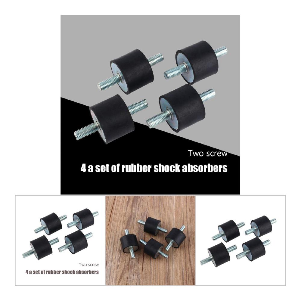 Premium Stoßdämpfer Set - 4 Stück M10 Gummilager für Auto & Boot | Effektive Anti-Vibration | Langlebige Silentblock Dämpfer | M10 40x30 Spulen inklusive | Verbessern Sie die Fahrqualität jetzt