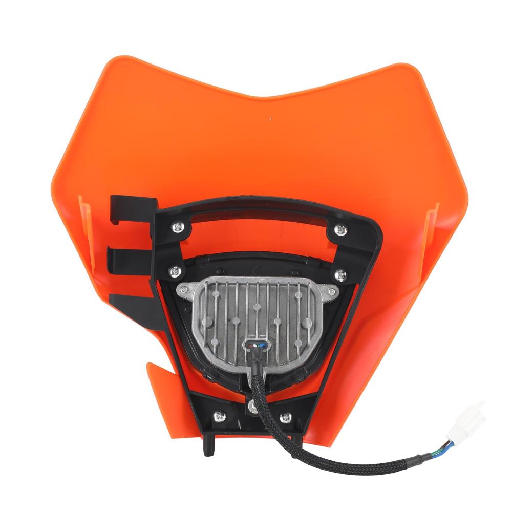 Erleuchten Sie die Dunkelheit Frontscheinwerfer Maske für GasGas EC250 EC300 EC350 2019–2023 Orange | Motorrad Lichtmaske mit Tagfahrlicht | Hochwertige Verkleidung für ultimative Sichtbarkeit