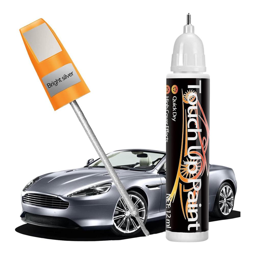 Hochwertige Lackstifte für Auto-Reparaturen | Kratzer leicht reparieren | Perfektes Finish in Weiß Schwarz & Silber | Auto Lackstift Set inklusive Pinsel