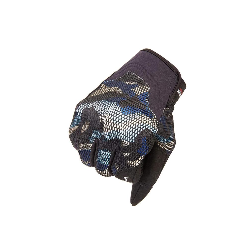 Hochwertige Motorradhandschuhe für ultimativen Schutz | Atmungsaktiv winddicht & strapazierfähig | Ideal für Motocross & Rennsport | Blau M