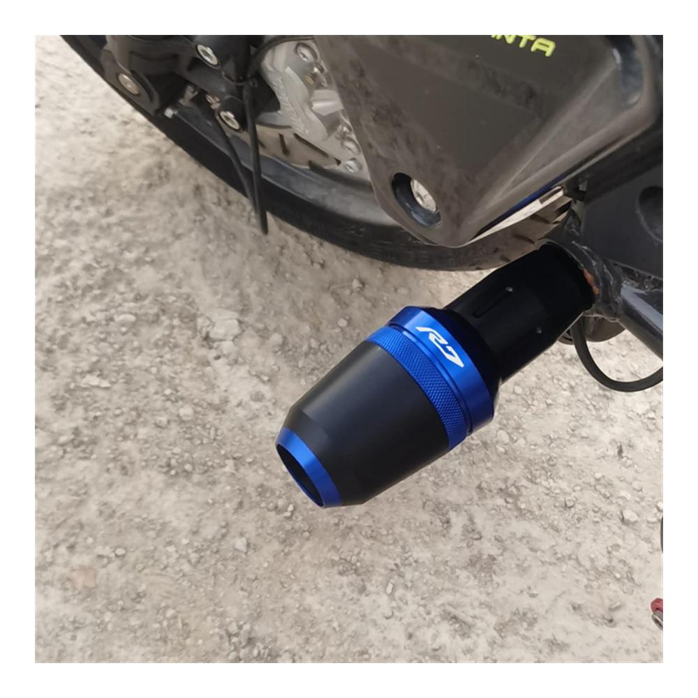 Hochwertiger Rahmen-Schutz für Yamaha R7 YZFR7 YZF-R7 R 7 2021–2023. Stoßdämpfende Schieber in Schwarz. Idealer Schutz für Ihr Motorrad