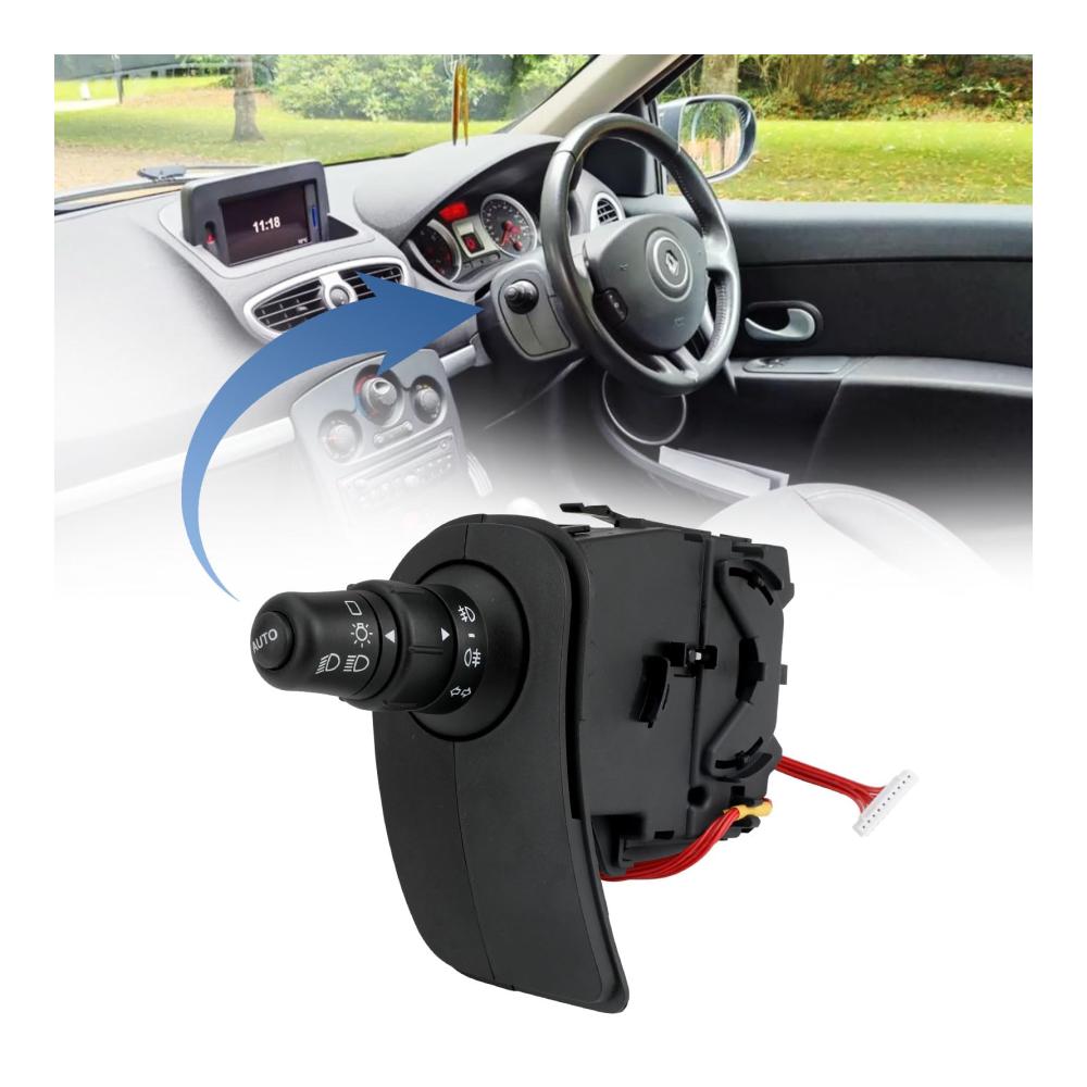Hochwertiger Lenkstockschalter Blinkerschalter für Clio 3 Modus & Kangoo 2 - Einfache Montage Zuverlässige Leistung - Ersetzt OEM 8201590638 - Verbessern Sie die Fahrzeugsteuerung heute