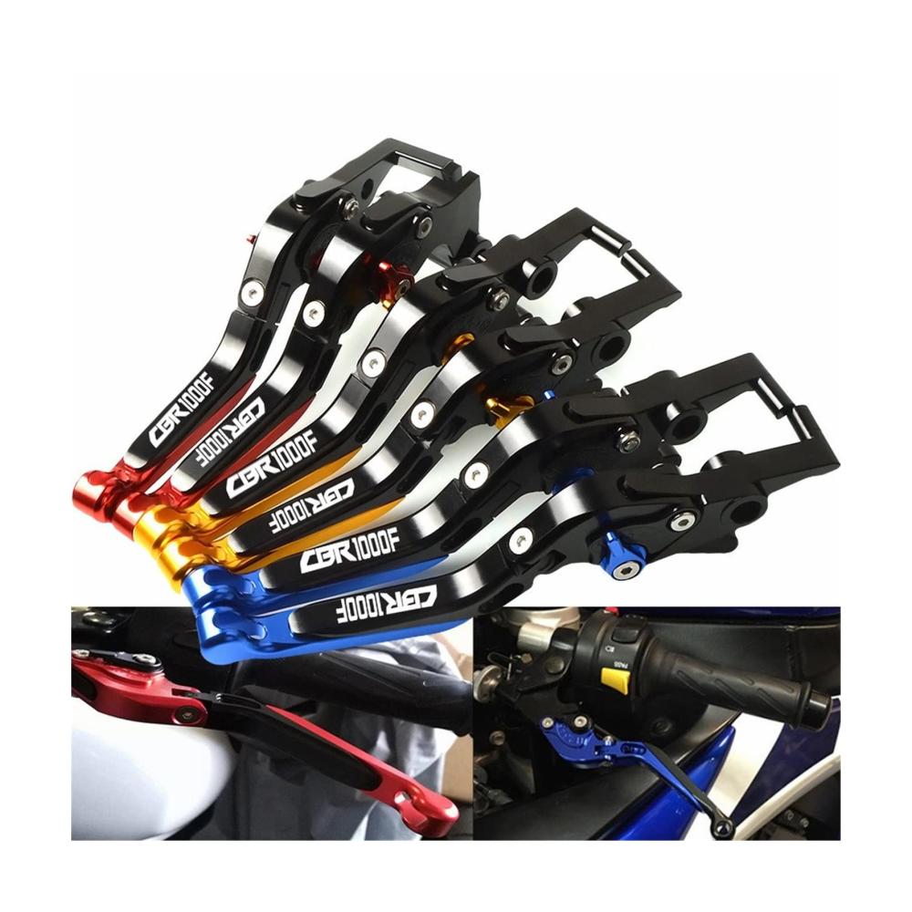 Klappbare ausziehbare Kupplungs- & Bremshebelsets für CBR1000F SC24 | Verstellbare Hebel für präzise Kontrolle | Passend für Modelle 1993–1998 | Schwarz