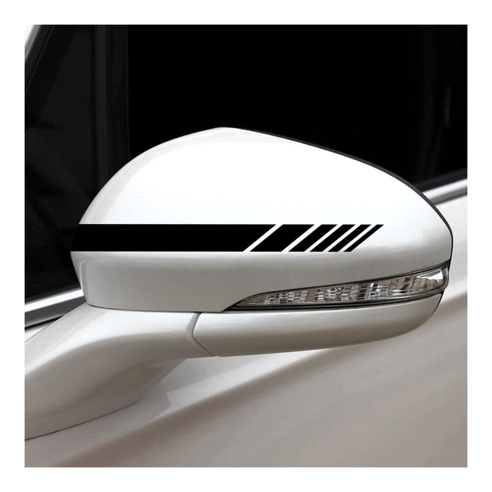 Entdecken Sie den Glanz Set von 5 Auto-Innenspiegel-Aufklebern für eine stylische Fahrt! Perfekt für Rennen und stilvolle Statements auf Ihrem Auto