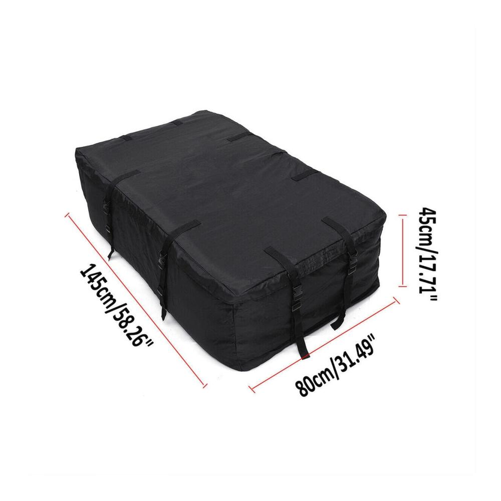Premium Dachboxen für jedes Fahrzeug | Robuste Autodach-Gepäck-Softbox mit hoher Stabilität | Inkl. Gepäckträgerbefestigung | Schwarz