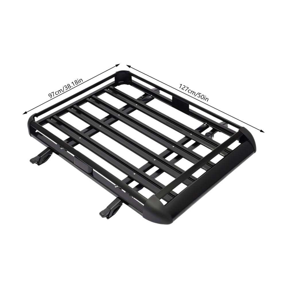 Dachträger Aluminium 130x100cm - Universal Dachkorb fürs Auto | Gepäckkorb mit einstellbarer Breite | Bis zu 68kg Belastbarkeit | Ideal für Gepäck Fracht und mehr! Entdecken Sie jetzt