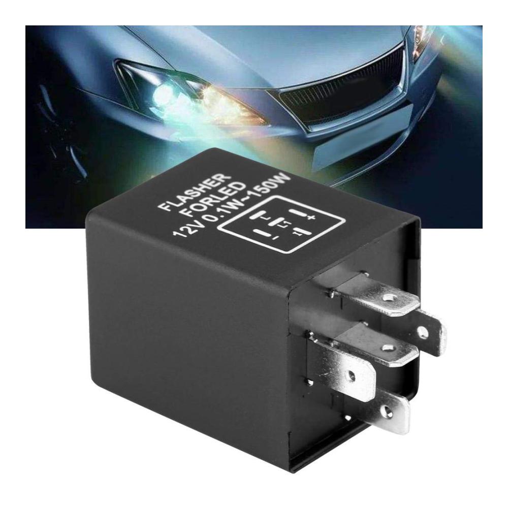 Hochwertiges 5-poliges EP27 FL27 12V Plug & Play-Blinkerrelais-Decoder für LED-Blinker [PVC] – Schwarz | Zuverlässiges Blinkrelais für LED-Blinkgeber Traktoren und mehr