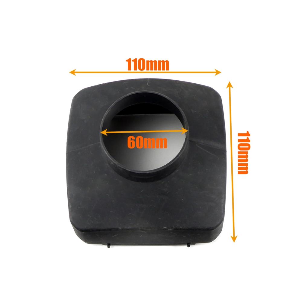 Premium 60mm Entlüftungsabdeckung & Heizungskanal-Rohr-Set in Schwarz für effiziente Luft-Diesel-Standheizungen von Webasto und Eberspacher Autoheizungen