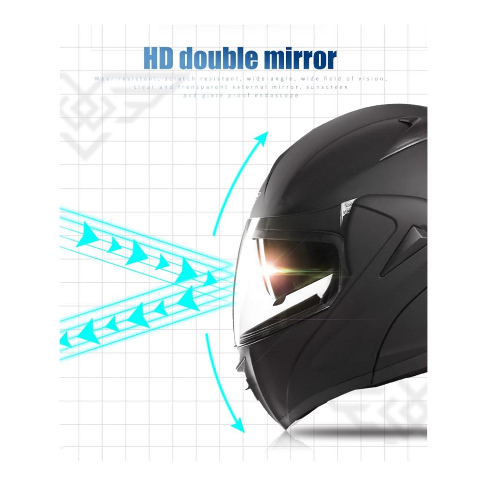 Entdecken Sie den ultimativen Bluetooth-Integralhelm DOT/ECE-Zugelassener Hochklappbarer Doppelvisierhelm für Erwachsene mit modernster Technologie