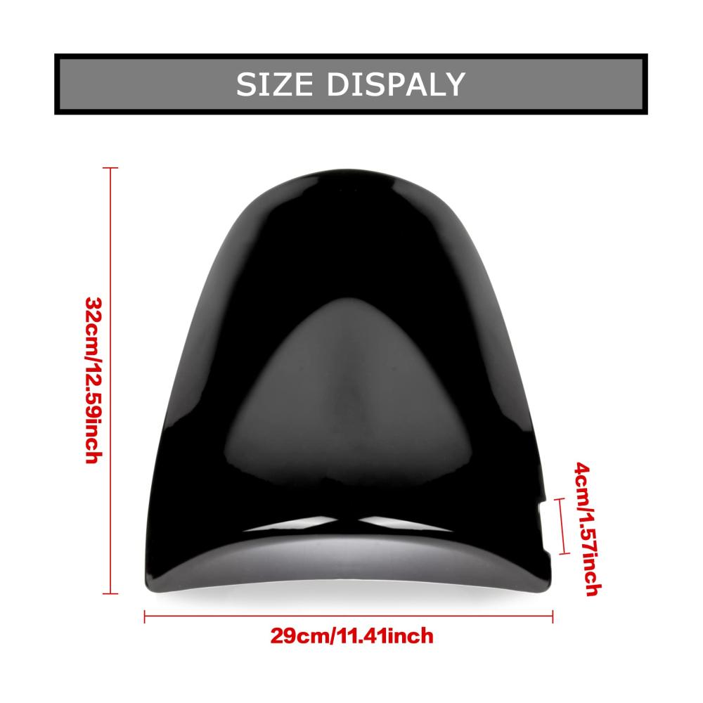 Hochwertige Motorrad Passagier Hinten Beifahrer Sitz Verkleidung für Kawasaki Ninja ZX6R 2003-2004 Z750 Z1000 2003-2006 (Schwarz) - Ultimativer Komfort und Schutz für Ihr Bike