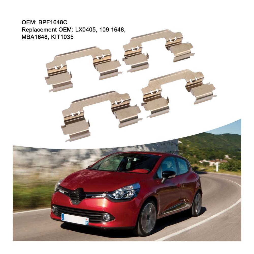 Upgrade deine Bremsleistung mit BPF1648C Stabilen Vorderrad-Bremsbelag-Bremssattel-Clips für Clio | Reduziere Geräusche effektiv | Einfache Installation | Langlebigkeit garantiert | Verbessere deine Fahrt jetzt