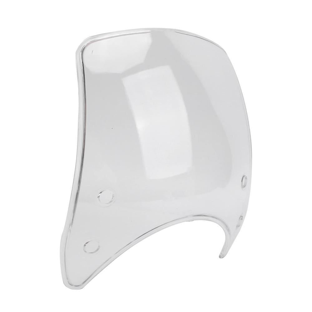 Erweiterte Retro Motorrad Windschutzscheibe für 5-7 Zoll Vordergabel | Universal PC Material | Weiß | Windschutzscheibenverlängerung & Spoiler für verbesserte Aerodynamik & Schutz