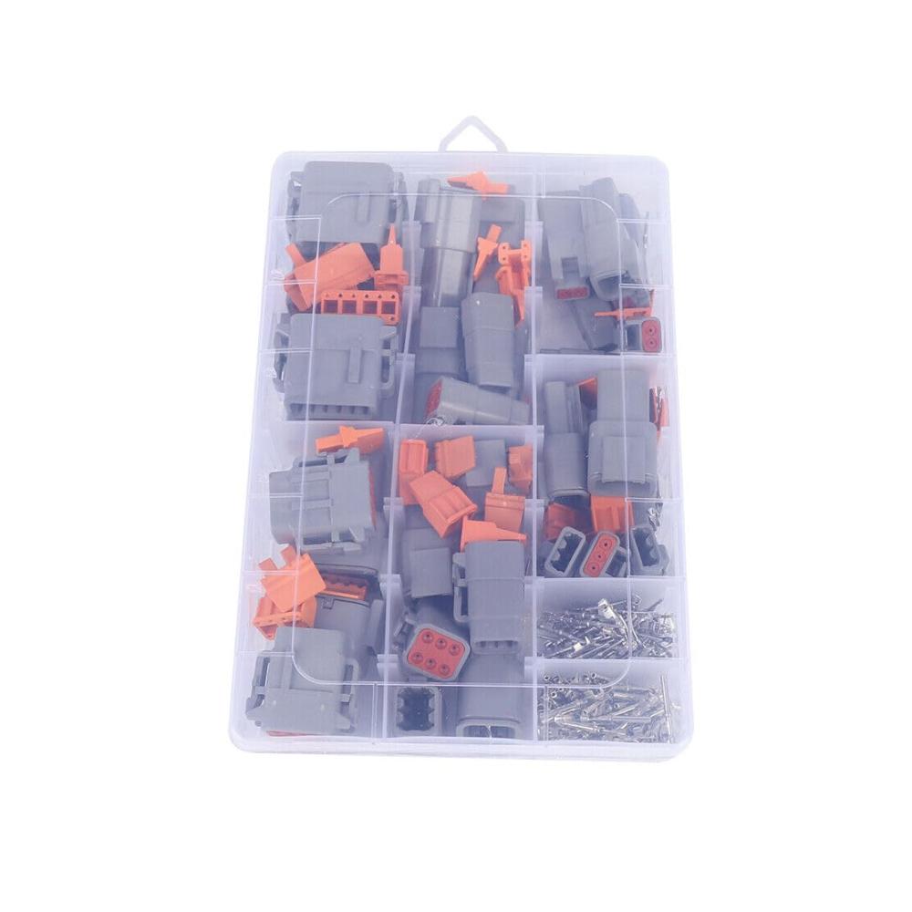 Hochwertiges Zündkerzenstecker-Set für KFZ - Wasserdichte Verbindung für Auto Motorrad Boot & LKW - 16-teiliges DTM Steckverbinder Kit inklusive verschiedenen Steckergrößen