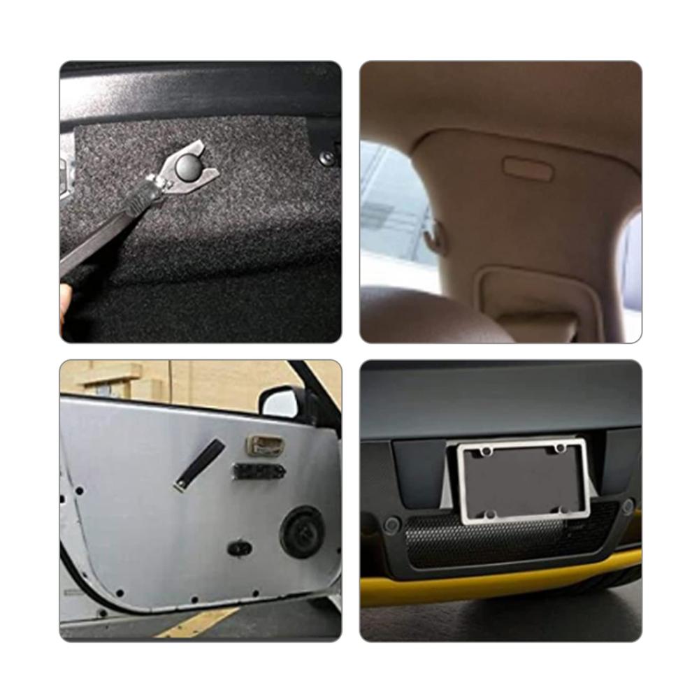 Haken für Sonnenblenden | 100-teiliges Kfz Clip Sortiment | Universelle Autotürverkleidung Stoßstangennieten | Befestigungselemente für einfache Installation | Praktisches Druckstift Set