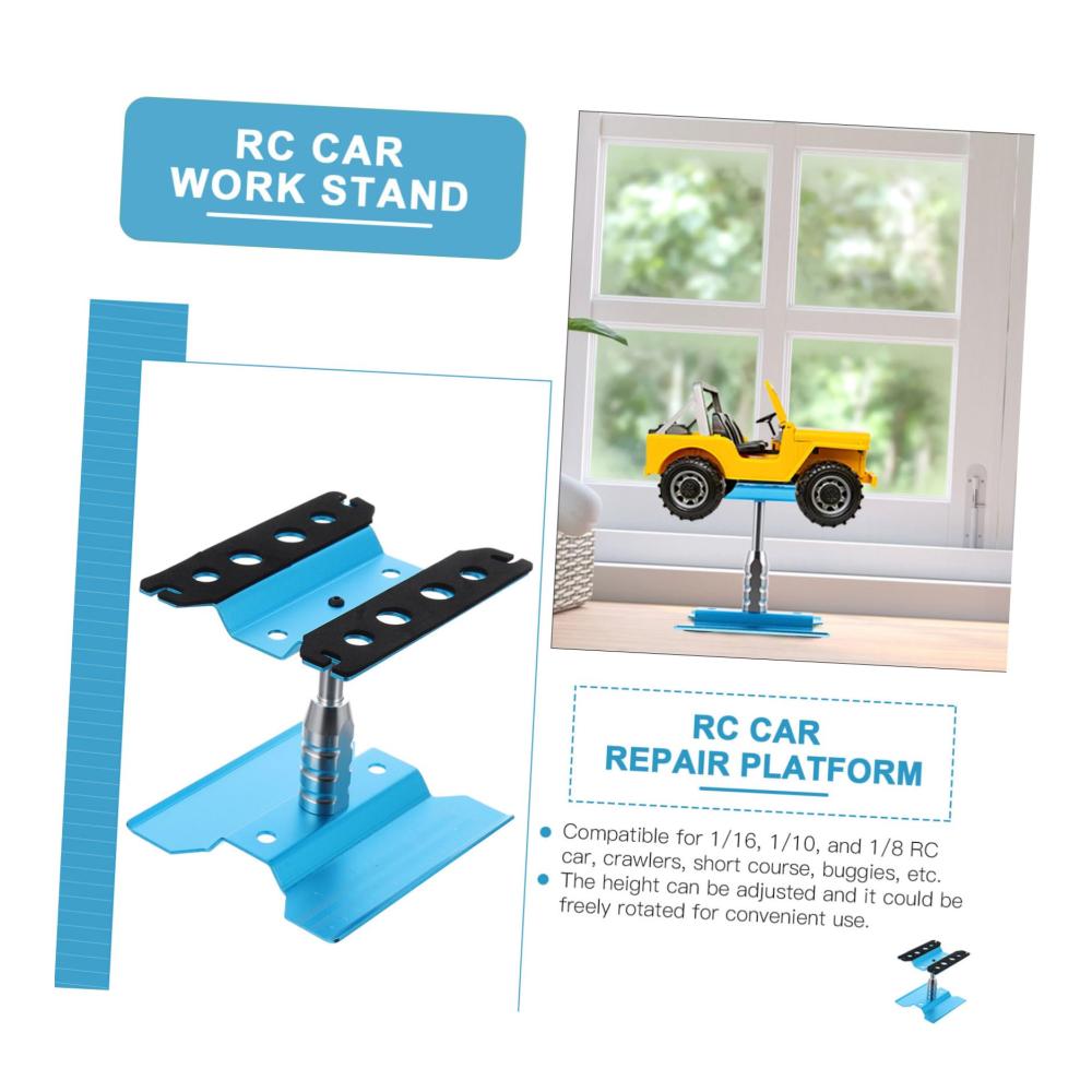 Bodenzüge Reparaturstation für RC-Modelle | Modellautowerkstatt für Aluminium RC-Panzer & Autos | Ferngesteuerte Werkbank mit Rotationsplattform für Modellautos | Inklusive Werkzeugen