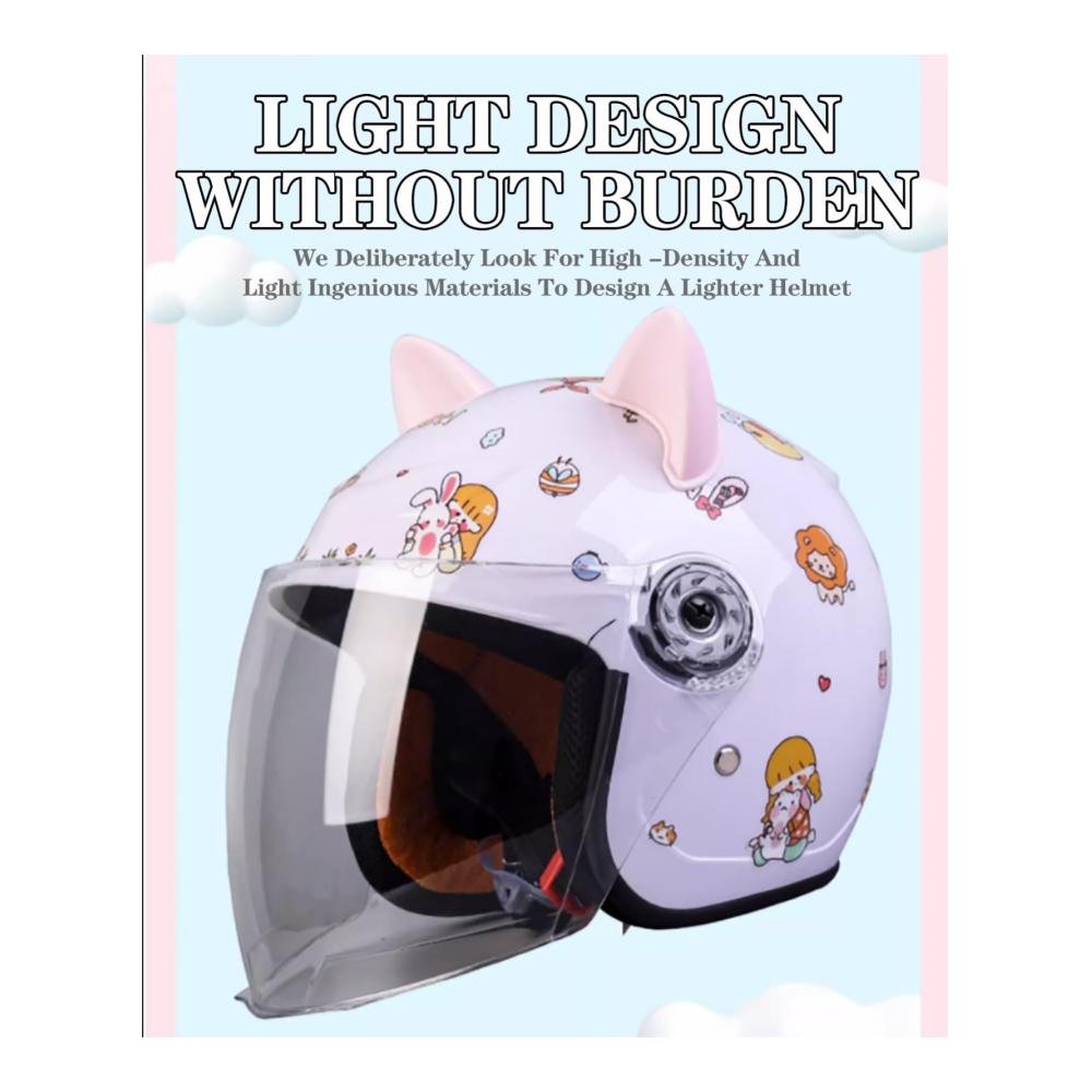 DOT-Zugelassener Elektrischer Offener 3/4-Halbhelm für Kinder - Vintage-Roller-Moped-Helm für maximale Sicherheit - Ideal für 2-14 Jahre alte Jungen und Mädchen - ATV-Straßenhelm inklusive