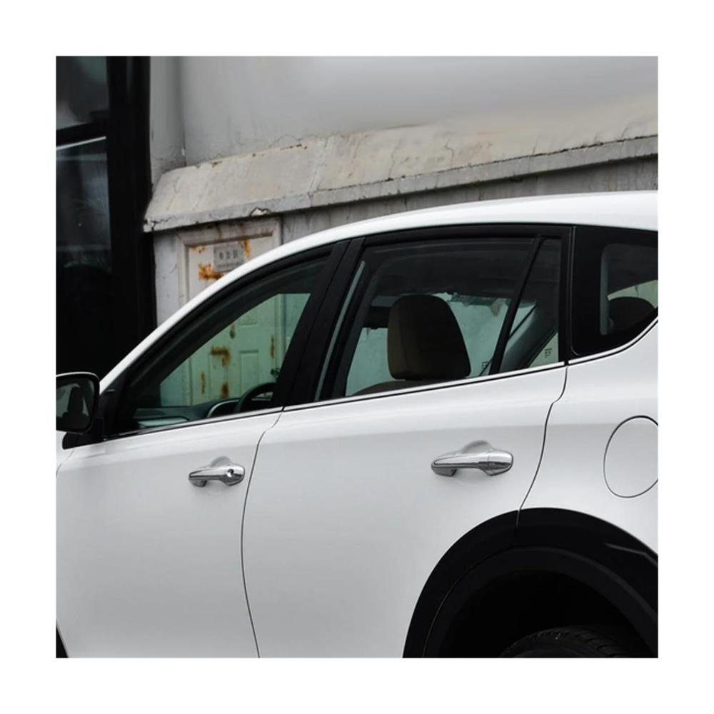 Optimiertes Windabweiser-Set für Toyota RAV4 XA40 2013-2019 | Premium Auto Fenster Sonnenschutz & Regenschutz | Effektiver Schutz mit stilvollem Design | Inklusive Schild Visiere Shelter & Rahmen | Praktisches Zubehör für ultimativen Fahrkomfort