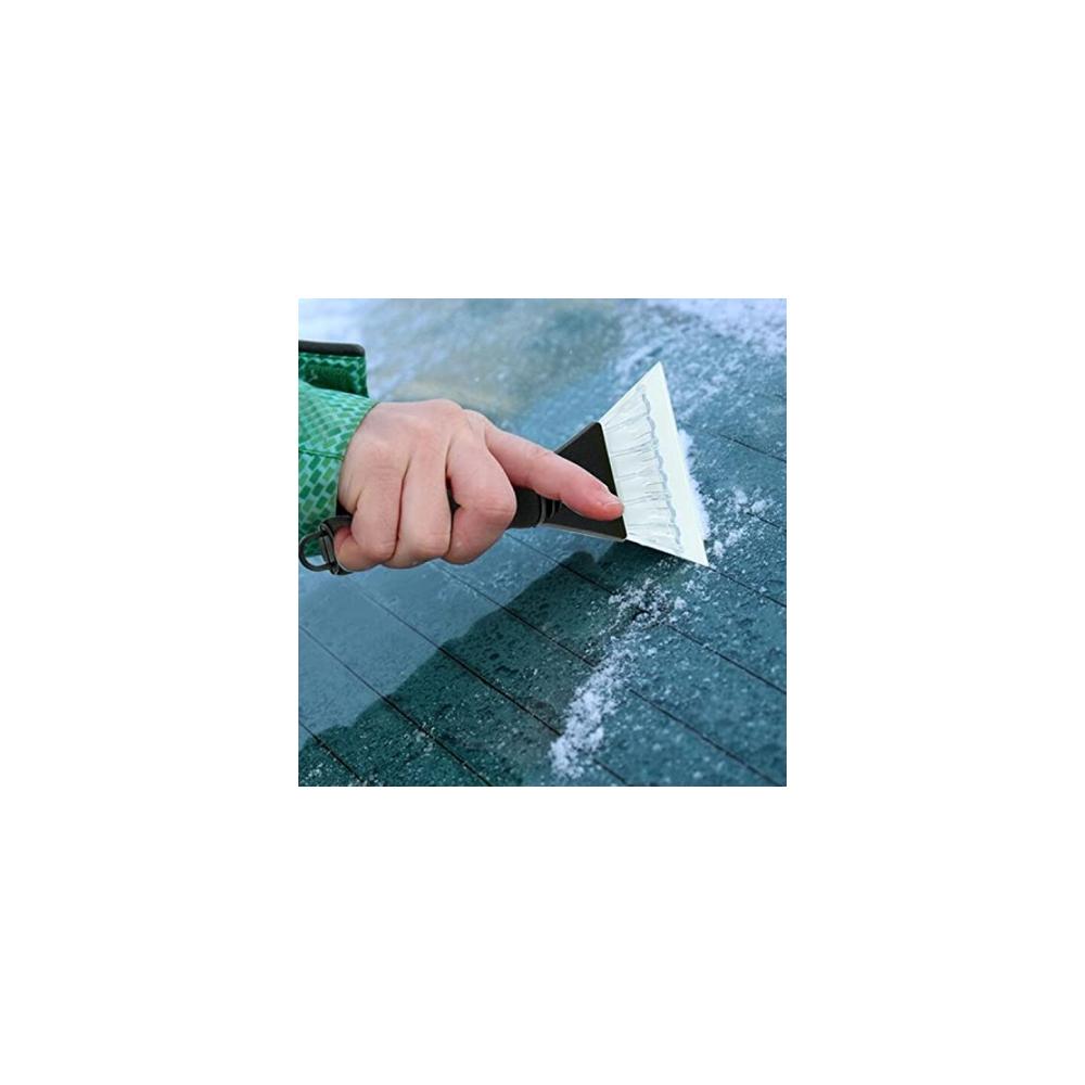Hochwertiger Eiskratzer mit Schneebürste | Effizientes Reinigungswerkzeug für Auto-Windschutzscheiben | Praktischer Fensterschaber für den Winter (Farbe Schwarz