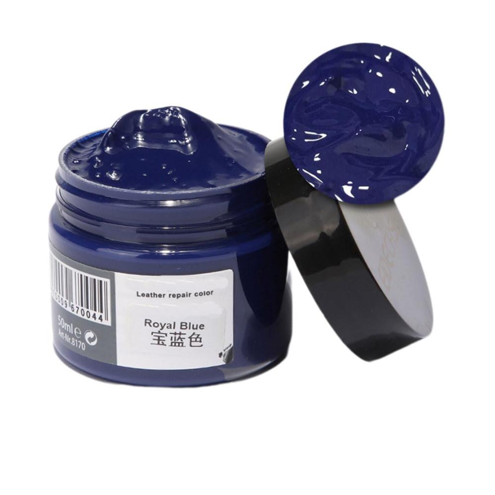Hochwertiger Leder- & Polsterreiniger Farbauffrischungsbalsam Pflegecreme & Reparaturset für Möbel Sofa und Autositz – Inklusive 19Royal Blue Farbe