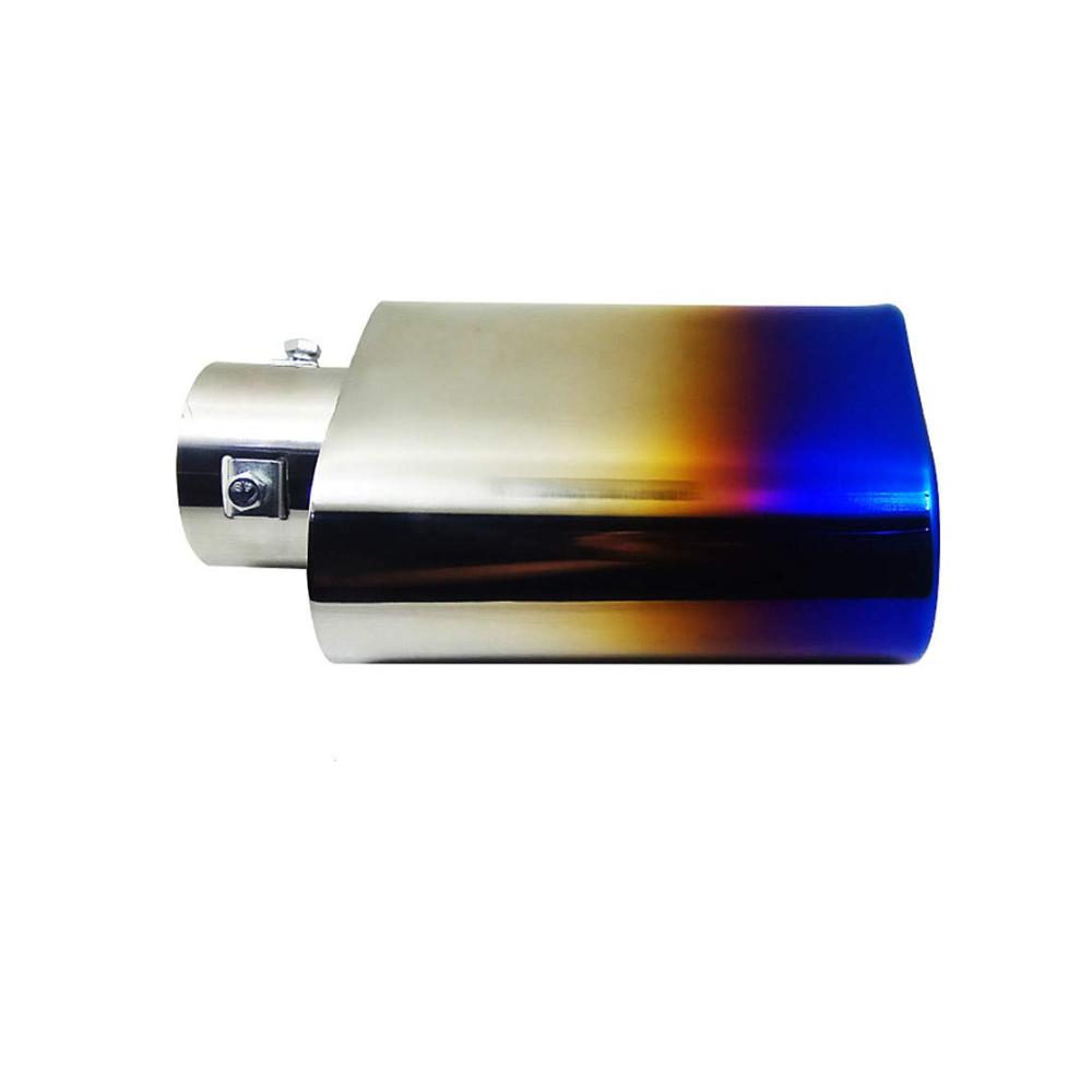 Premium Auspuffblende für mehr Fahrspaß | Universale Auto Auspuffspitzen | Turbo Whistle | Doppelt | Schalldämpfer | Silber 63mm | Verbessern Sie den Sound