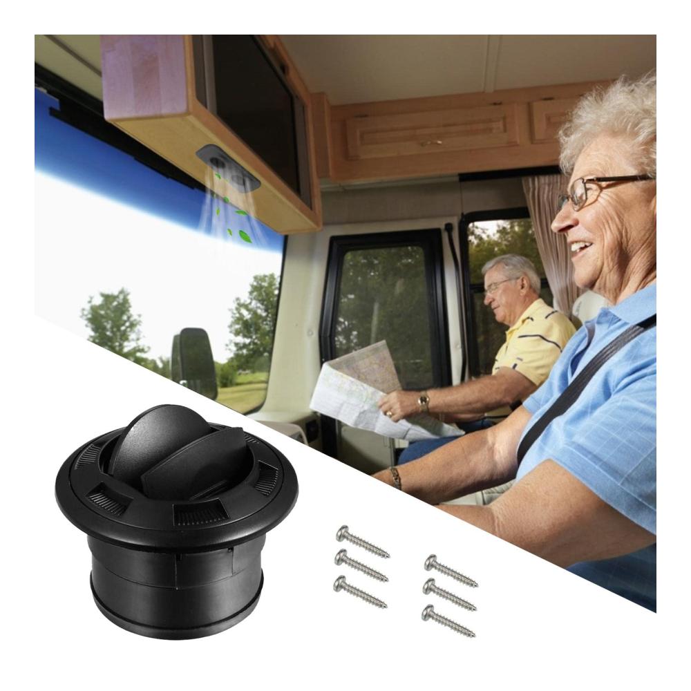 2 Stück Klimaanlagen Luftauslass - Erfrischende Kühle für Auto Wohnmobil & Wohnwagen | Drehbarer 75mm Auslass | Einfache Installation & Abschließbar für Sicherheit
