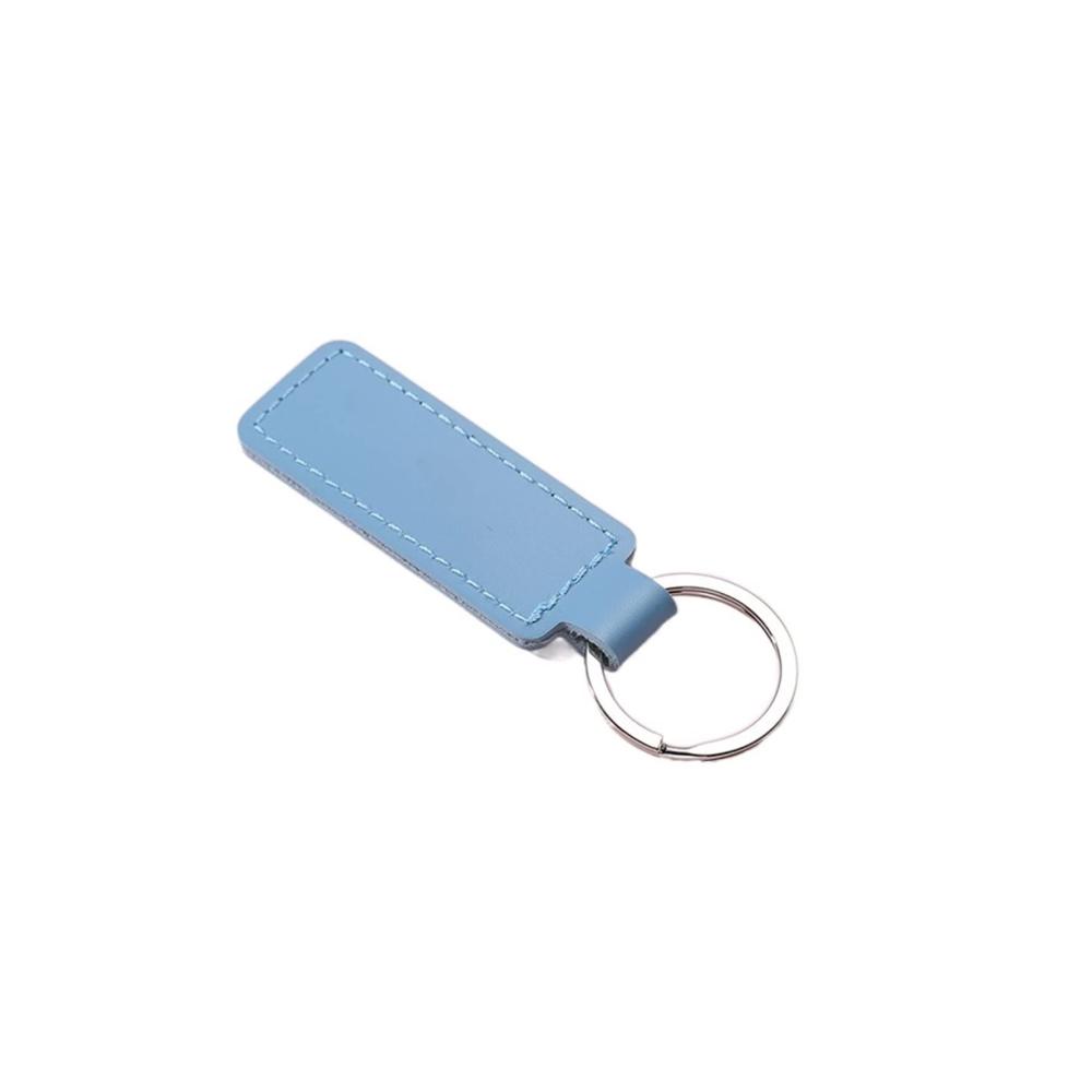 Hochwertiger Heller Leder-Schlüsselanhänger | Doppelseitig & Autogewinde | Kleines Geschenk mit Metallanhänger | Stilvoller Schlüsselanhänger | Praktischer Begleiter für den Alltag