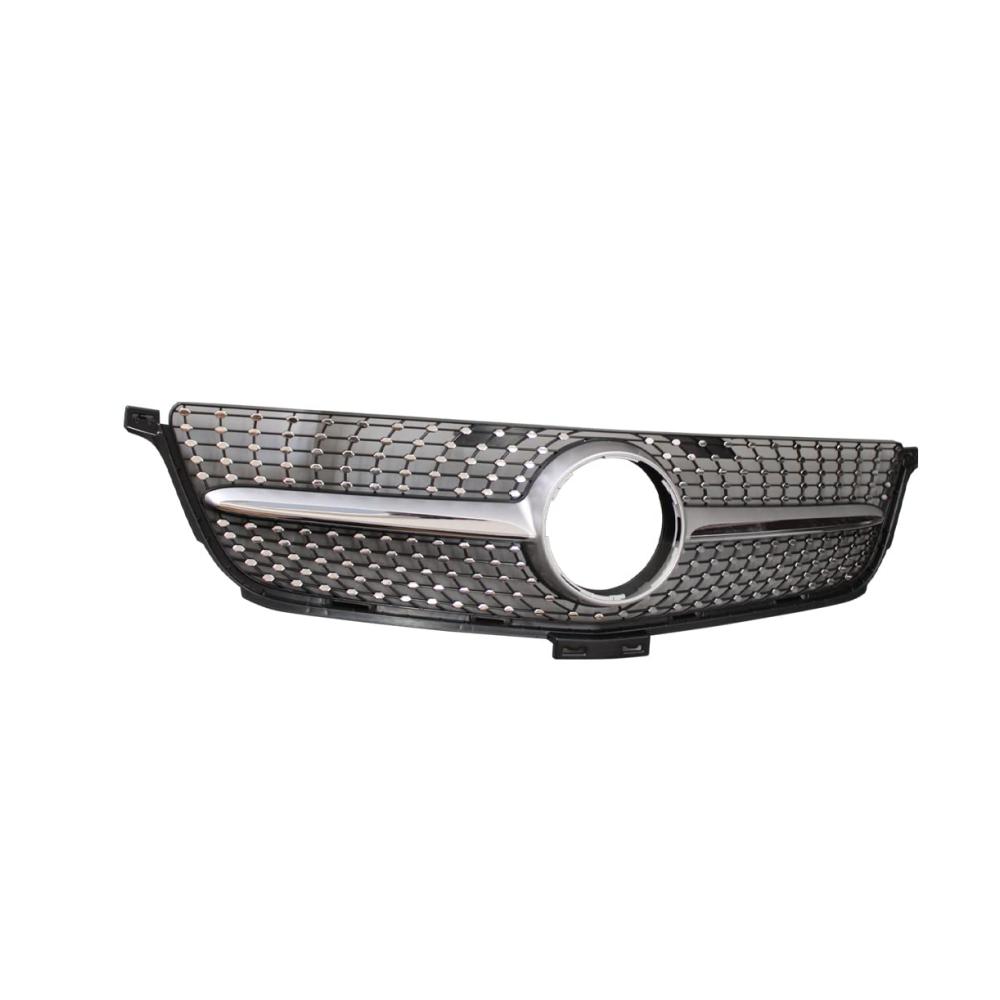 Entdecken Sie Eleganz und Leistung Front- & Kühlergrille Upgrade für Ihren Mercedes Benz W166 ML Class 2012-2014 - Racing Billet Bumper Grill mit Diamantmuster für einen atemberaubenden Facelift. Perfekte Kombination von Stil und Qualität für Ihren Wagen