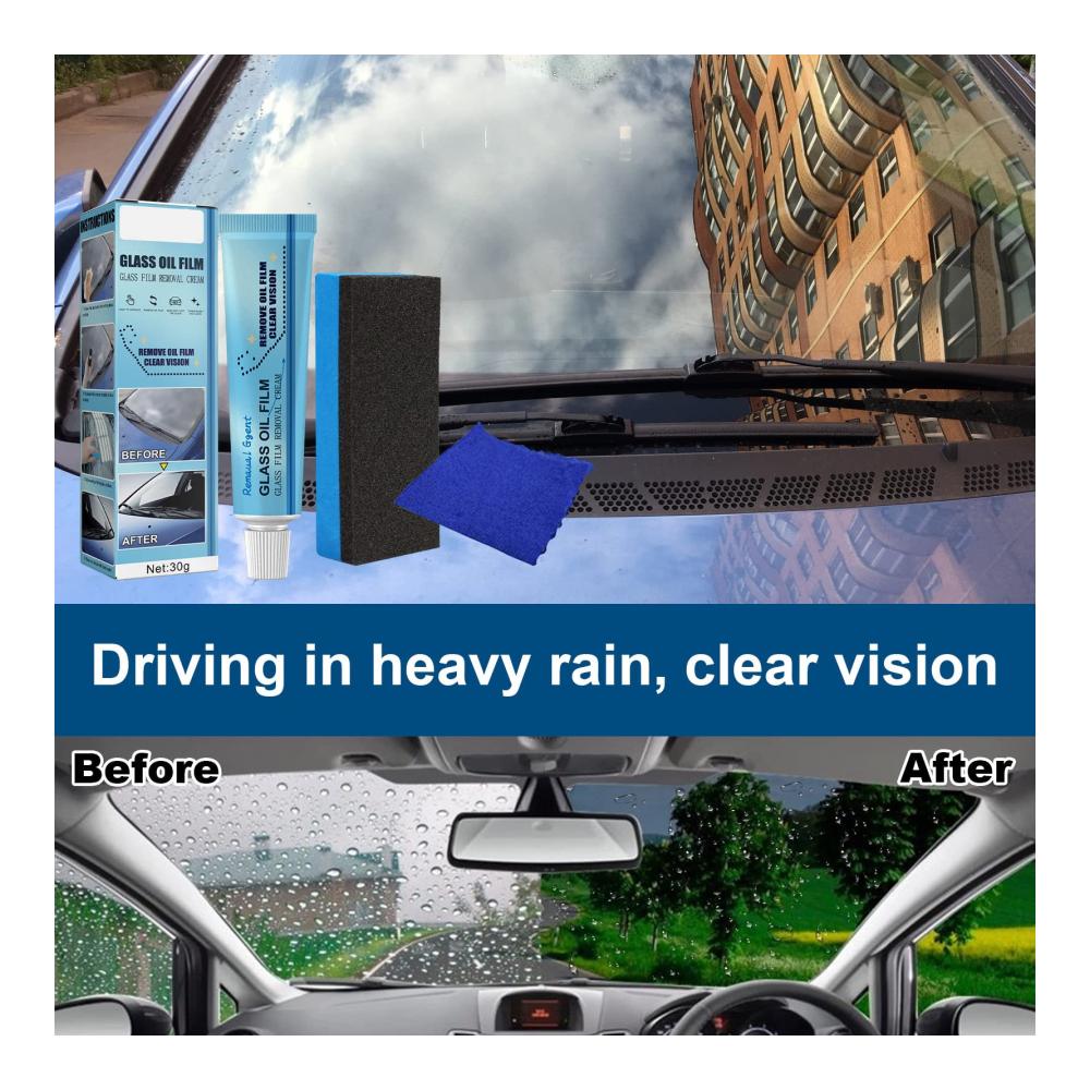 Erzielen Sie klare Sicht und langanhaltenden Schutz mit unserer Scheibenreinigungspolitur! Auto Glasreiniger-Set für kristallklare Fenster und sicheres Fahren (3 Stück