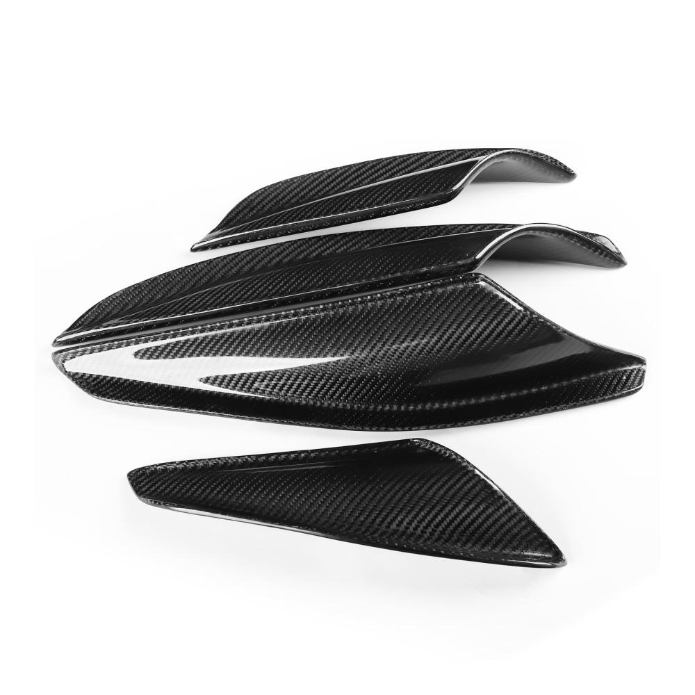Ultimativer Kohlefaser Frontspoiler für EVO | Verbesserte Aerodynamik und Aggressives Styling | Leicht zu installieren | Hochwertiges Material | Frontstoßstange Seite Spoiler Abdeckung inklusive 4PCS