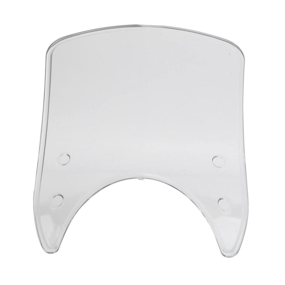 Erweiterte Retro Motorrad Windschutzscheibe für 5-7 Zoll Vordergabel | Universal PC Material | Weiß | Windschutzscheibenverlängerung & Spoiler für verbesserte Aerodynamik & Schutz