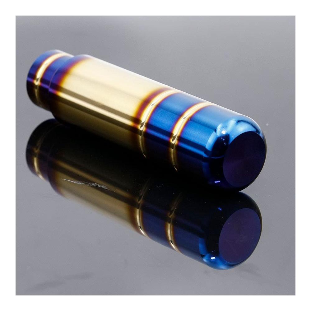 Hochwertiger Aluminium Schaltknopf 13cm Burnt Blue Style mit Goldakzenten für einzigartige Eleganz im Auto-Innenraum (Farbe Burnt Blue Bride
