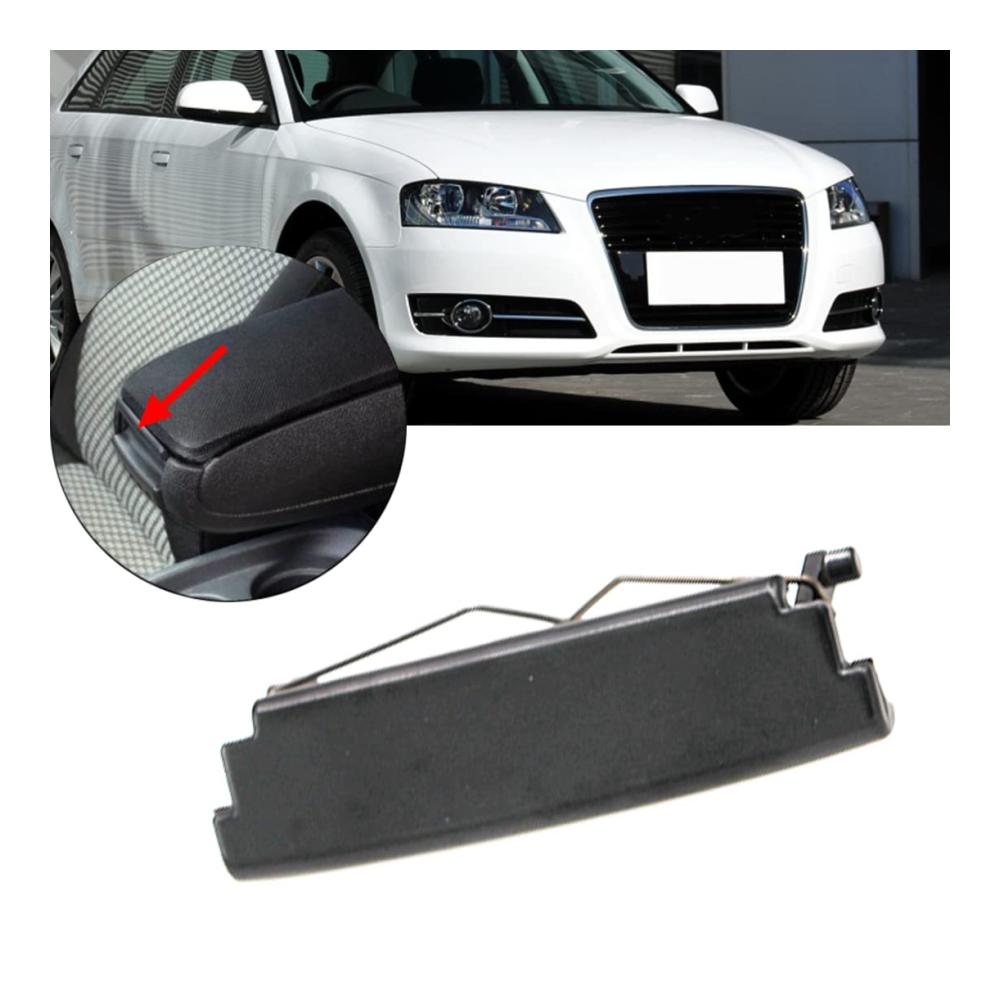 Neuer Kunststoff Deckel für Armlehnen Hochwertige Auto Mittelkonsole Abdeckung für Audi A3 8P 2003-2012 - Verbessertes Latch Clip Design inklusive