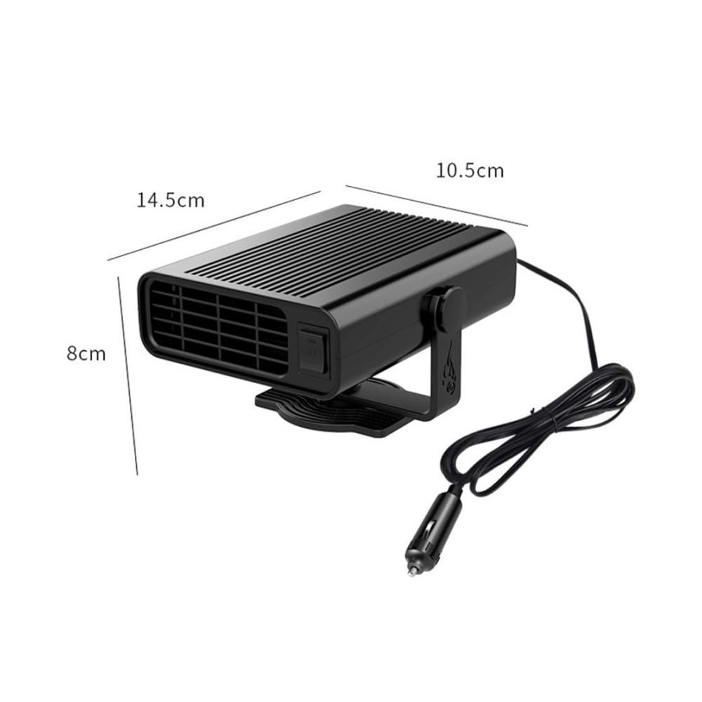 Entfernen Sie Eis mühelos mit unserem Türschlossenteiser! Tragbarer Auto Heizlüfter 24V für klare Sicht & angenehme Fahrt. 2-in-1 Defroster & Kühlventilator mit Zigarettenanzünderstecker & 360° Drehbasis. Jetzt erhältlich in Schwarz