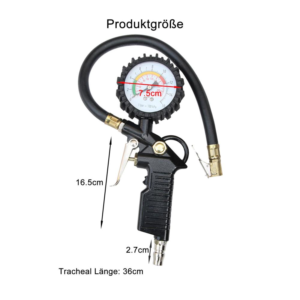Digitales Reifendruckmesser Präzises 220 PSI-Messgerät für sicheren Fahrkomfort. Multifunktionales Luftdruckprüfer-Set mit Ventil-Kern-Werkzeug. Ideal für Kompressor-Zubehör