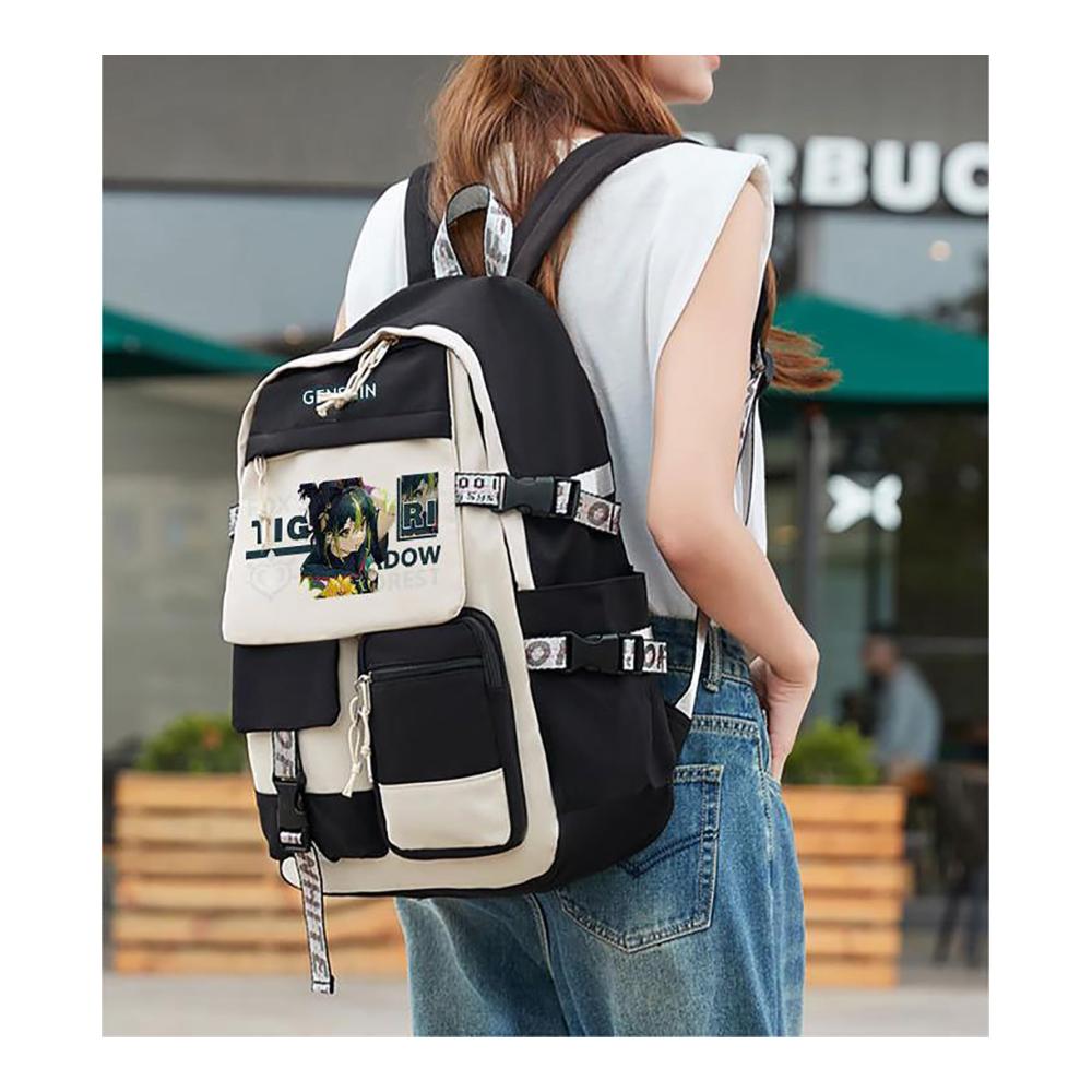Entdecken Sie den ultimativen Rucksack & Taschen Genshin Impact Peripheral Schulter Rucksack für Jugendliche | Große Kapazität Schultasche für Männer und Frauen | Ideal für Reisen und Schule
