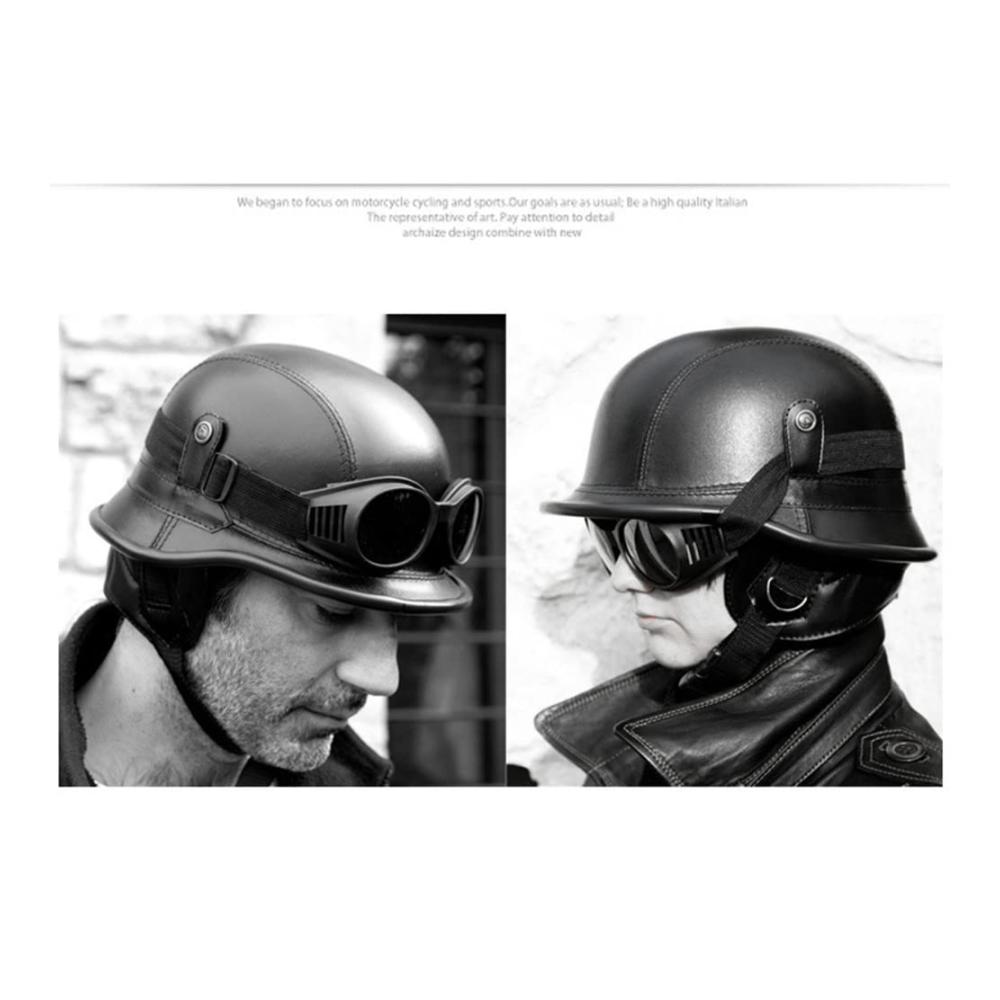 Ultimativer Retro Jethelm für stilbewusste Biker | Deutsch Motorrad Halbhelm für Männer und Frauen | Klassisches Design mit moderner Sicherheitstechnologie | Komfortabel und strapazierfähig