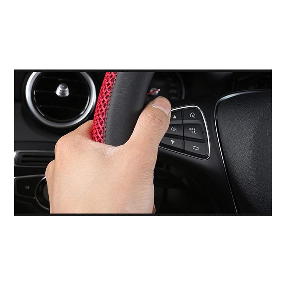 Entdecken Sie Luxus und Komfort Premium Lenkradhülle aus atmungsaktivem Microfiber-Leder | Rutschfest & Universal für 37-38cm Lenkräder | Auto Lenkradbezug für stilvolles Fahrvergnügen