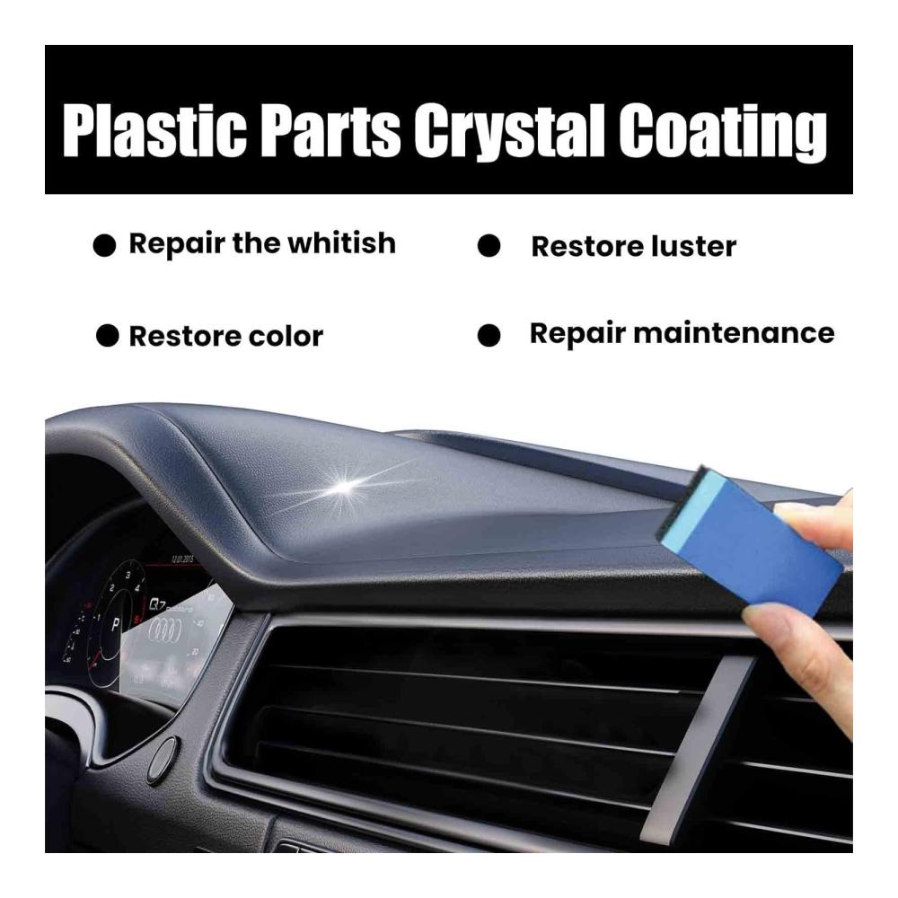 Revolutionäre Kunststoff- & Gummipflege Autokunststoffe erstrahlen mit Plastic Parts Crystal Coating! Kristallklare Beschichtung für Kunststoffteile - Reparaturmittel für dauerhaften Glanz. Plastic Revitalizing Coating Agent - Die Lösung für strahlende Plastikteile! Refurbish Agent im praktischen 3er-Set für umfassende Pflege. Schützen und erneuern Sie Ihr Auto mit dieser fortschrittlichen Kunststoff- & Gummipflege-Lösung